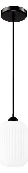 Lampadario a sospensione con filo HARMA 1xE27/15W/230V diametro 14 cm bianco/nero