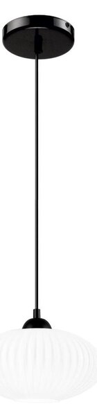 Lampadario a sospensione con filo HARMA 1xE27/15W/230V diametro 25 cm bianco/nero