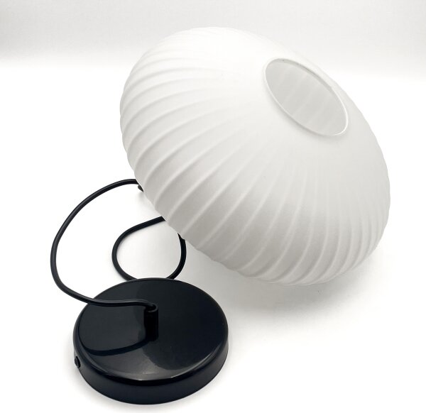Lampadario a sospensione con filo HARMA 1xE27/15W/230V diametro 30 cm bianco/nero