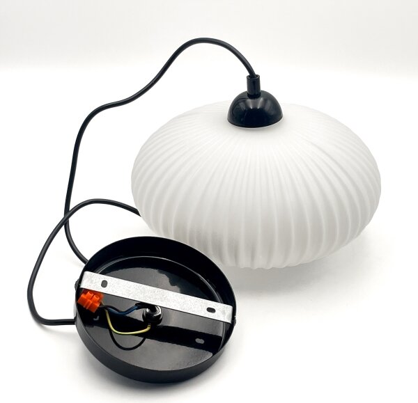 Lampadario a sospensione con filo HARMA 1xE27/15W/230V diametro 25 cm bianco/nero