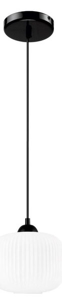 Lampadario a sospensione con filo HARMA 1xE27/15W/230V diametro 20 cm bianco/nero