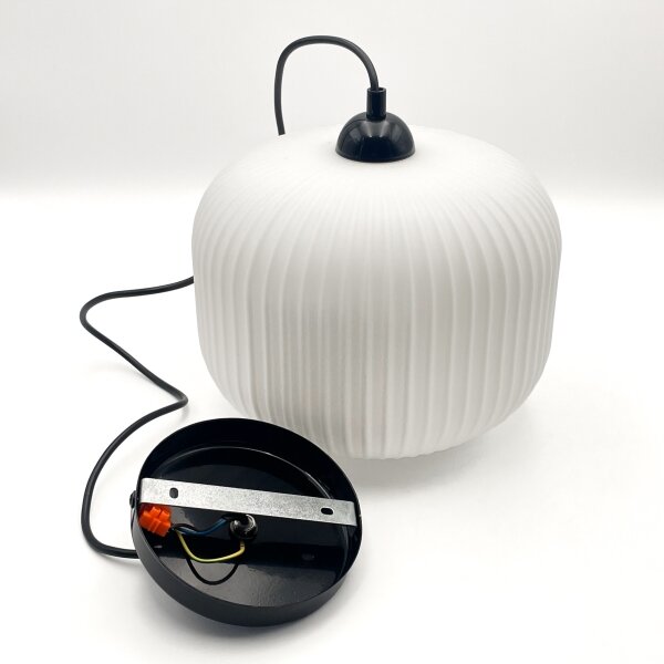 Lampadario a sospensione con filo HARMA 1xE27/15W/230V diametro 20 cm bianco/nero
