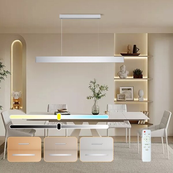 Brilagi - Lampadario a sospensione con filo LED dimmerabile SLIMLINE LED/40W/230V 3000-6000K argento + +TC