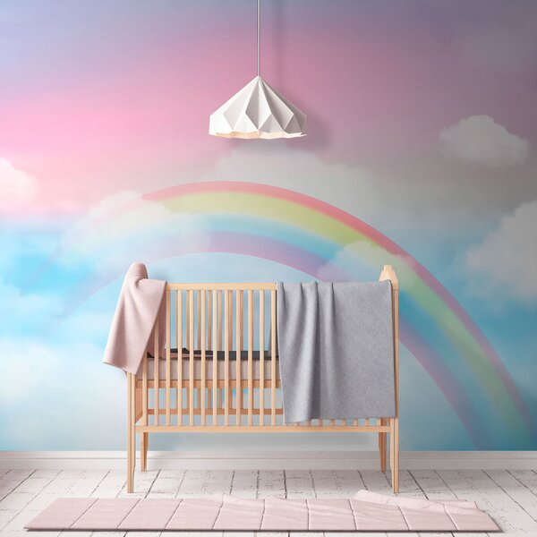 Carta da parati Arcobaleno nel cielo, Carta da parati per Bambini, Carta da parati popolare, u95094 - Tapeko.it