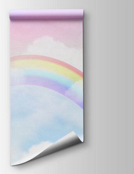 Carta da parati Arcobaleno nel cielo, Carta da parati per Bambini, Carta da parati popolare, u95094 - Tapeko.it
