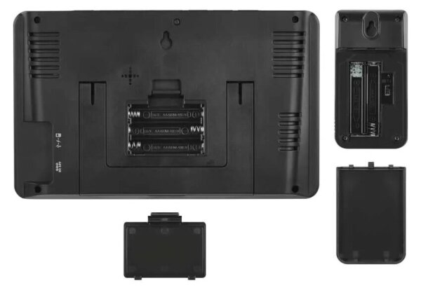 Stazione meteo con display LCD GoSmart 230V/3xAAA Wi-Fi Tuya nero