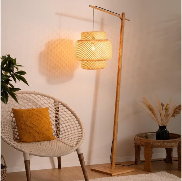 Atmosphera - Lampada con piedistallo LIBY 1xE27/40W/230V bambù