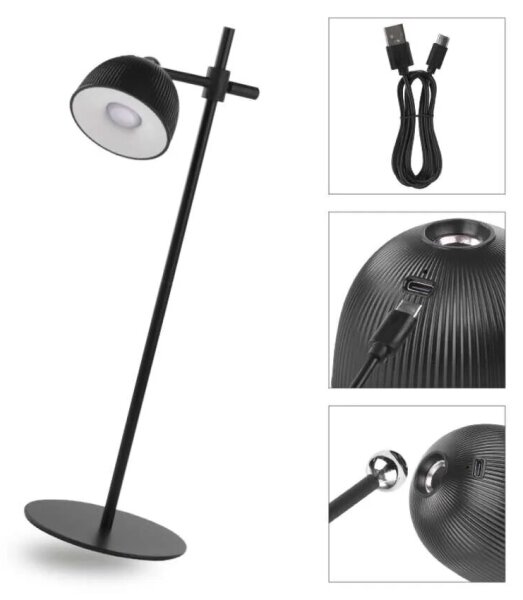 LED Lampada da tavolo ricaricabile dimmerabile magnetico 4in1 LED/4,2W/3,7V 4000K nero