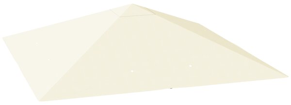 Outsunny Copertura per Gazebo 3x3 m da Giardino con 8 Fori di Drenaggio, in Tessuto Oxford 600D, Bianco Crema