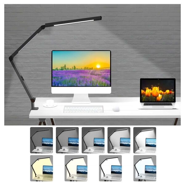 Lampada da tavolo LED dimmerabile con funzione Touch LED/12W/230V 3000-6500K CRI 92 nero