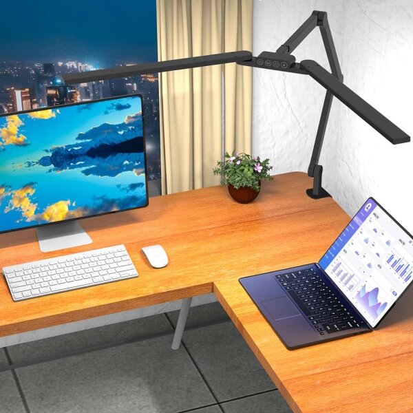 Lampada da tavolo LED dimmerabile con funzione Touch LED/24W/230V 3000-6500K CRI 92 nero
