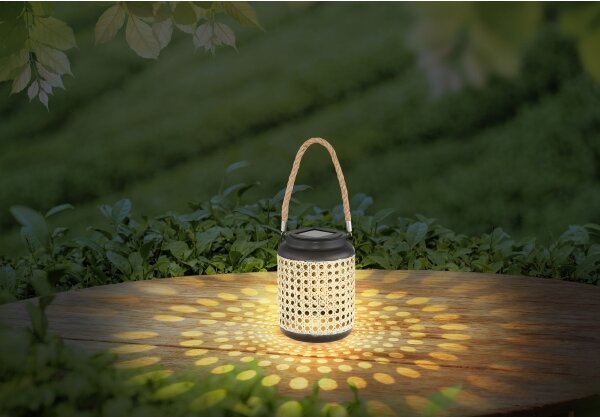 Globo 33668 - Lampada LED solare SOLAR LED/0,06W/3V 3000K IP44 bambù