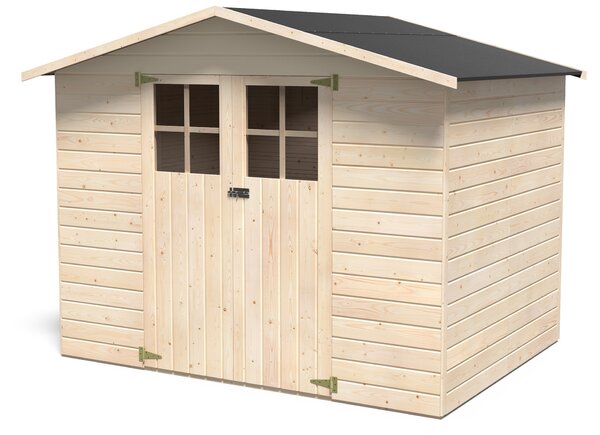 Casetta Box da Giardino per Attrezzi 2,62x2,02m con Pavimento in Legno Abete 12mm Lodum