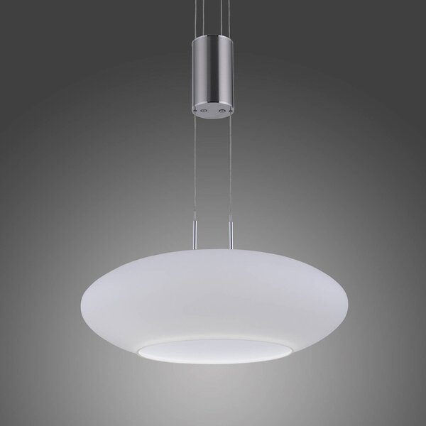 Q-Smart-Home Paul Neuhaus Q-ETIENNE LED a sospensione, 1 luci Q-Etienne, dimmerabile, Alluminio / Grigio / Zincato, Soggiorno / Sala da pranzo, Metallo, Moderno