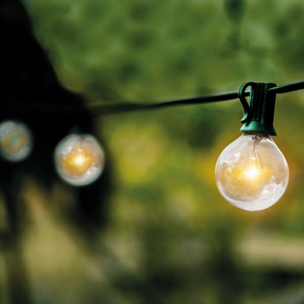 Brilagi -LED Ghirlanda decorativa da esterno 25xE12 20m verde IP44 bianco caldo