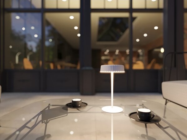 Lampada da tavolo solare ricaricabile LED dimmerabile VIVIEN LED/3W/5V 2700K IP54 bianca