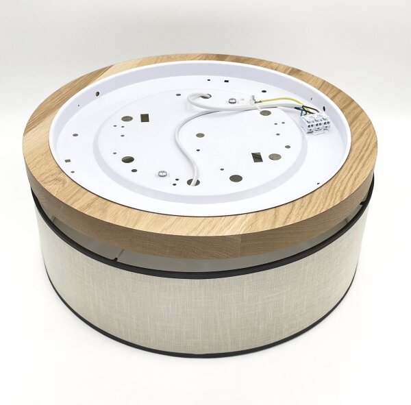 Brilagi - LED Plafoniera BELLADONNA 2xE27/15W/230V diametro 40 cm color crema/quercia