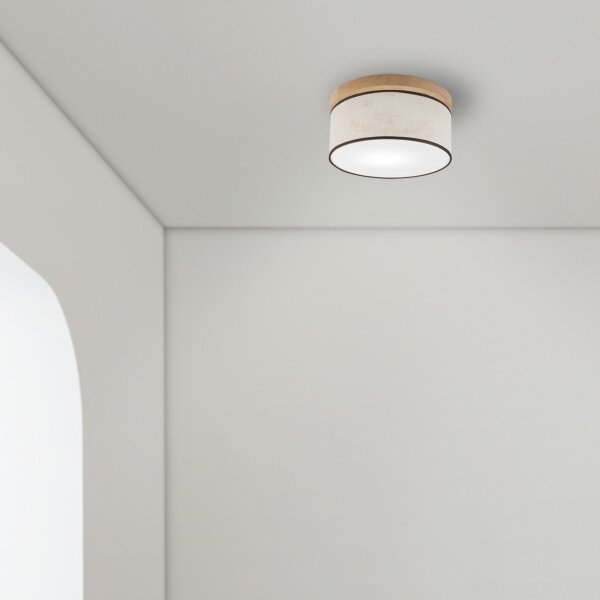 Brilagi - LED Plafoniera BELLADONNA 1xE27/15W/230V diametro 30 cm color crema/quercia