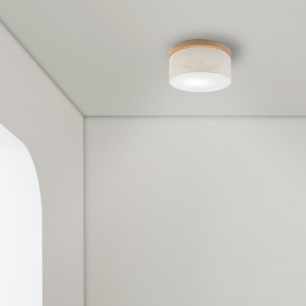 Brilagi - LED Plafoniera BELLADONNA 1xE27/15W/230V diametro 30 cm color crema/quercia