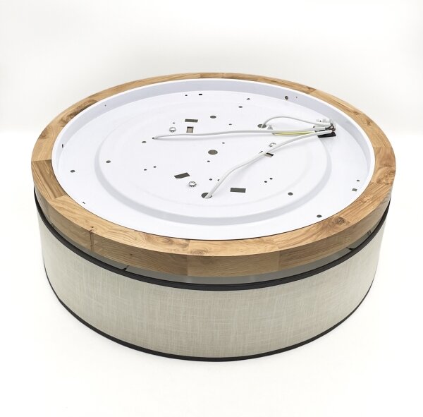 Brilagi - LED Plafoniera BELLADONNA 3xE27/15W/230V diametro 50 cm color crema/quercia
