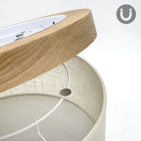 Brilagi - LED Plafoniera BELLADONNA 1xE27/15W/230V diametro 30 cm color crema/quercia
