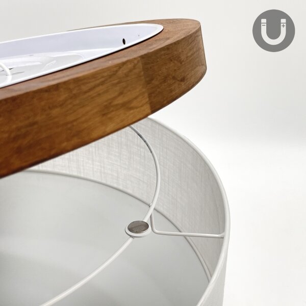 Brilagi - LED Plafoniera BELLADONNA 2xE27/15W/230V diametro 40 cm bianco/quercia ciliegio