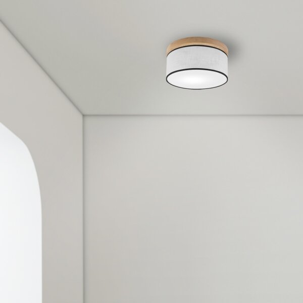 Brilagi - LED Plafoniera BELLADONNA 1xE27/15W/230V diametro 30 cm bianco/quercia