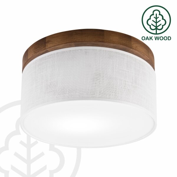 Brilagi - LED Plafoniera BELLADONNA 1xE27/15W/230V diametro 30 cm bianco/quercia ciliegio