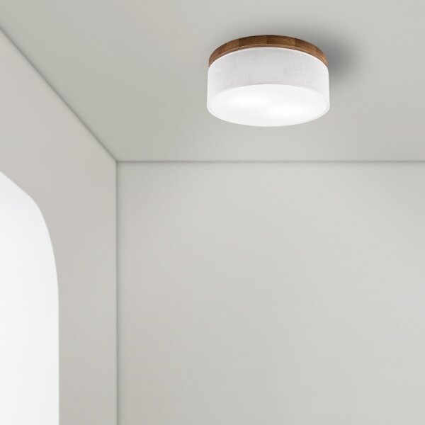 Brilagi - LED Plafoniera BELLADONNA 2xE27/15W/230V diametro 40 cm bianco/quercia ciliegio