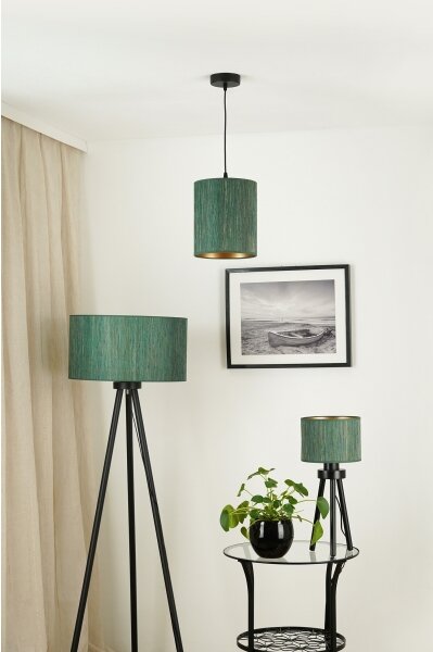 Brilagi - Lampadario a sospensione con filo BOSTON ROLLER 1xE27/15W/230V diametro 21 cm verde/oro