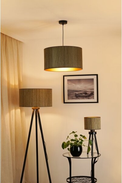 Brilagi - Lampada da tavolo BOSTON ROLLER 1xE27/15W/230V marrone/oro