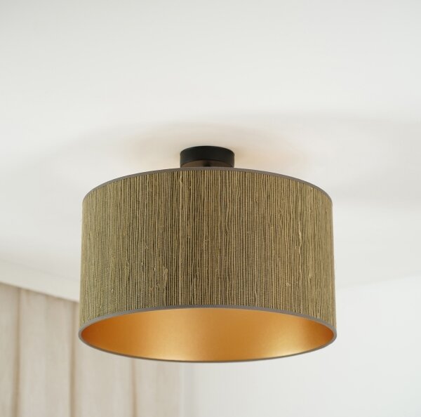 Brilagi - Lampadario a plafone BOSTON ROLLER 1xE27/15W/230V diametro 45 cm marrone/oro