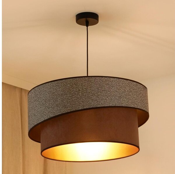 Brilagi - Lampadario a sospensione con filo VEGAS SHINE 1xE27/15W/230V diametro 50 cm grigio/marrone