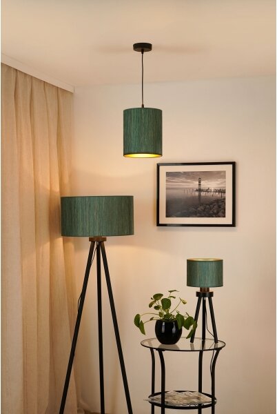 Brilagi - Lampadario a sospensione con filo BOSTON ROLLER 1xE27/15W/230V diametro 21 cm verde/oro
