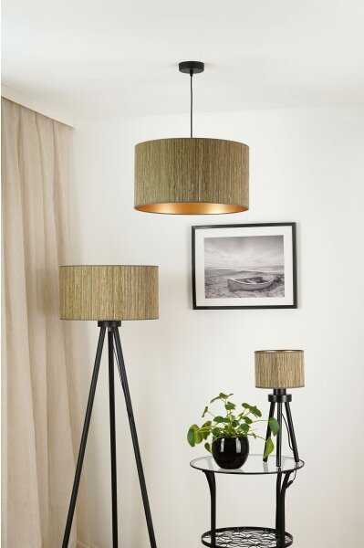 Brilagi - Lampada da tavolo BOSTON ROLLER 1xE27/15W/230V marrone/oro