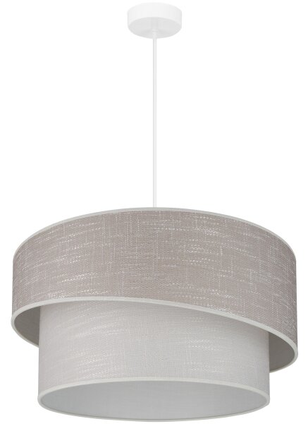Brilagi - Lampadario a sospensione con filo DOVER SHINE 1xE27/15W/230V diametro 50 cm grigio/color crema