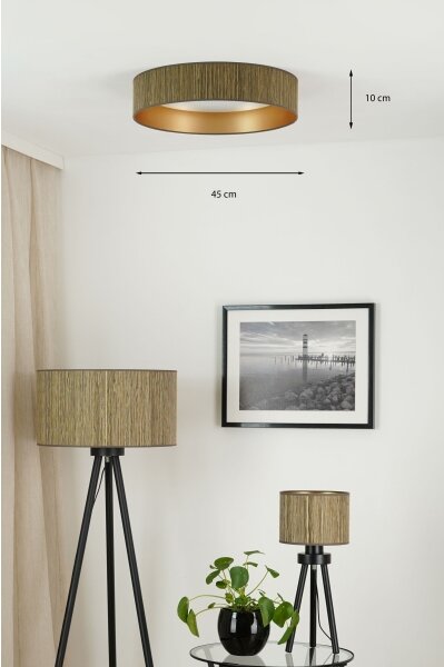 Brilagi - Lampada dimmerabile a LED VEGAS SHINE LED/24W/230V marrone/oro + telecomando