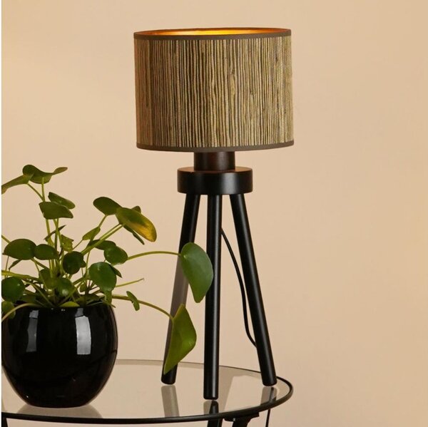 Brilagi - Lampada da tavolo BOSTON ROLLER 1xE27/15W/230V marrone/oro
