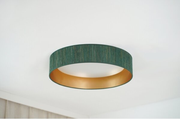 Brilagi - Plafoniera LED BOSTON ROLLER LED/24W/230V diametro 45 cm verde/oro