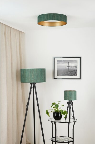 Brilagi - Plafoniera LED BOSTON ROLLER LED/24W/230V diametro 45 cm verde/oro