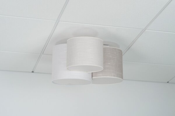 Brilagi - Plafoniera SNAKE 3xE27/15W/230V grigio/crema