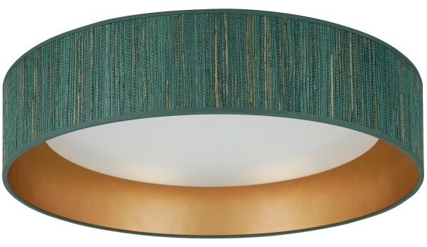 Brilagi - Plafoniera LED BOSTON ROLLER LED/24W/230V diametro 45 cm verde/oro