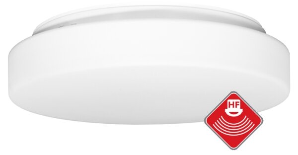 Ecolite W142-BI - Plafoniera con sensore HECTOR 2xE27/60W/230V IP44 bianco