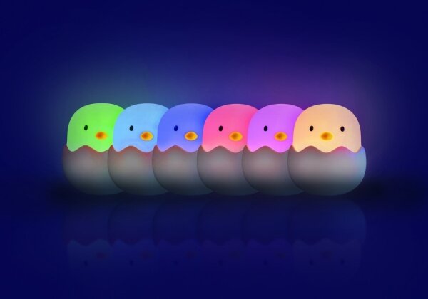 MegaLight - Lampada LED RGB dimmerabile ricaricabile per bambini EGGY EGG LED/5V