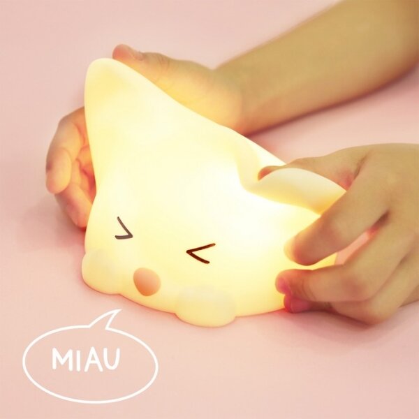 MegaLight - Lampada touch per bambini a LED RGB dimmerabile e ricaricabile CATTY CAT LED/5V