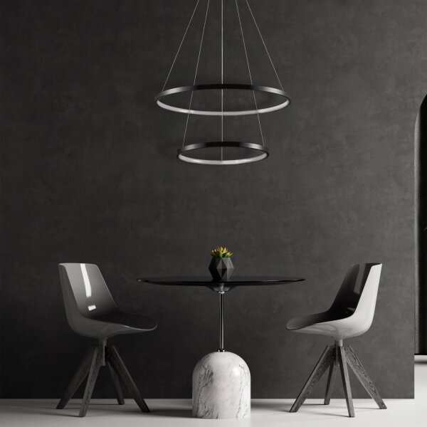 Lampadario LED a sospensione con filo LEA LED/35W/230V 4000K diametro 60 cm nero