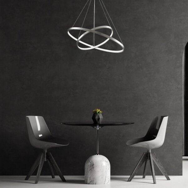 Lampadario LED a sospensione con filo LEA LED/35W/230V 4000K diametro 60 cm cromo