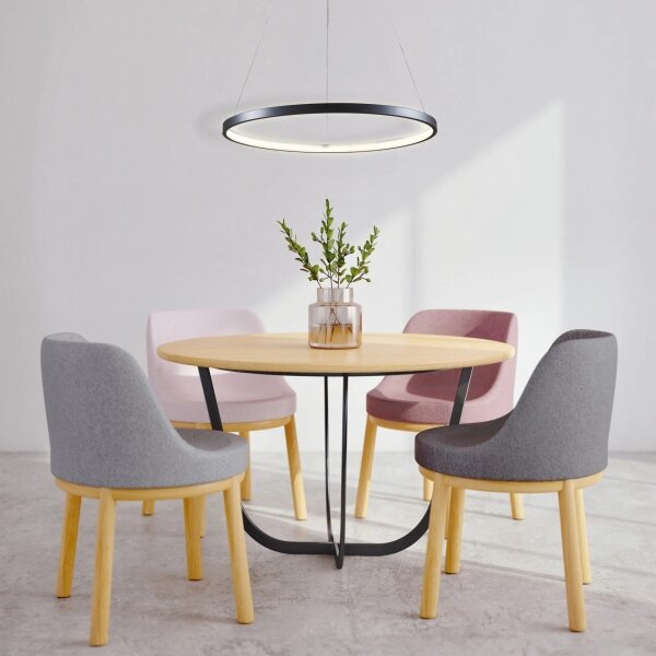 Lampadario LED a sospensione con filo LEA LED/20W/230V 4000K diametro 50 cm nero