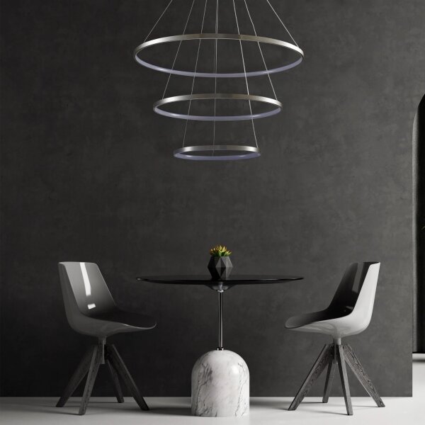 Lampadario LED a sospensione con filo LEA LED/60W/230V 4000K diametro 80 cm cromo