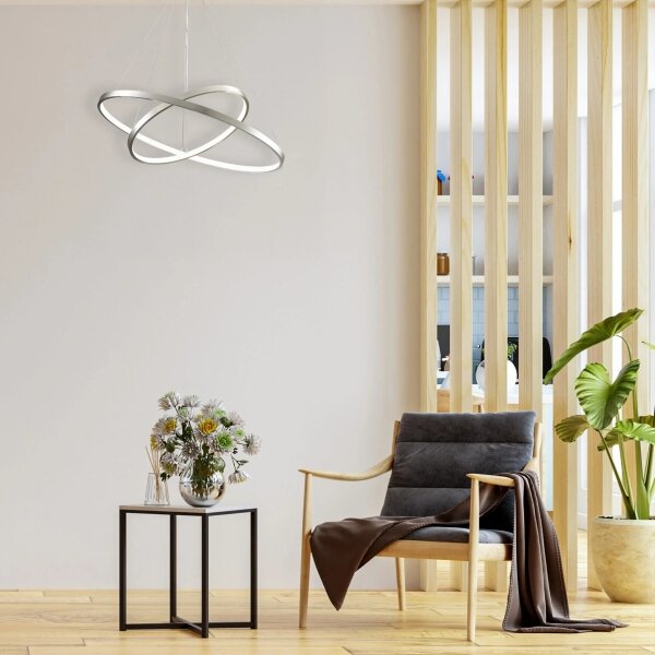 Lampadario LED a sospensione con filo LEA LED/35W/230V 4000K diametro 60 cm cromo